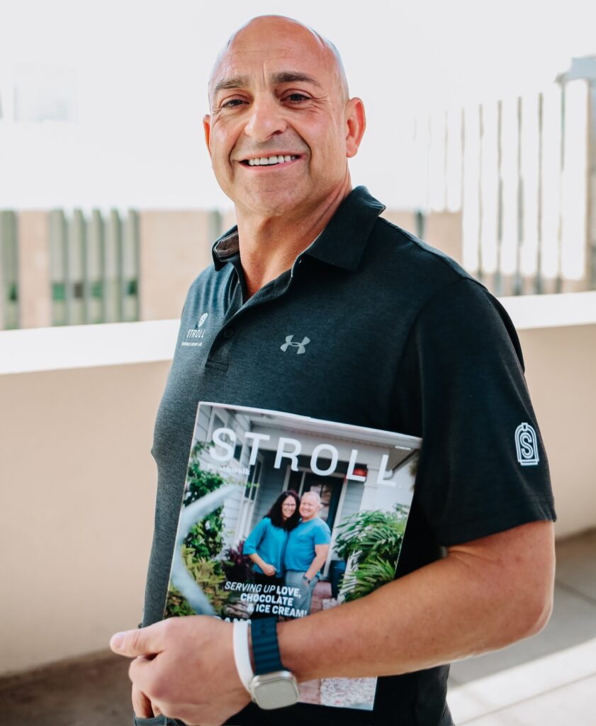Fred with Stroll magazine